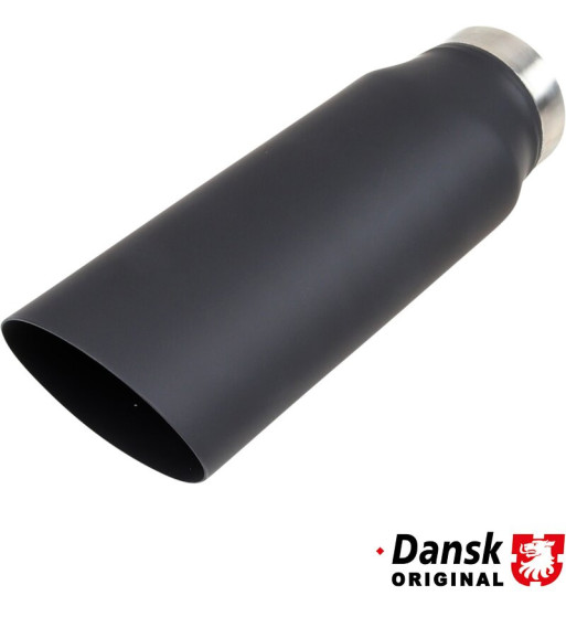 Tail pipe. Ø63.8 mm. Made of matt black powder-coated stainless steel
