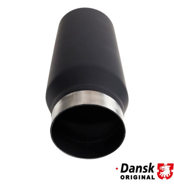 Tail pipe. Ø63.8 mm. Made of matt black powder-coated stainless steel
