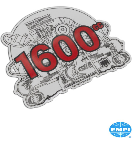 Sticker, engine 1600cc