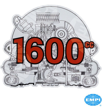 Sticker, engine 1600cc