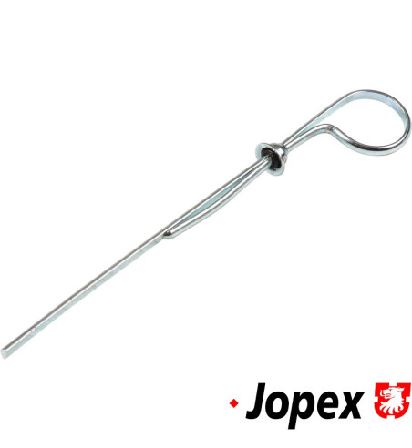 Oil dipstick. Made of white zinc plated steel