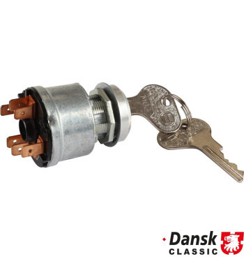 Ignition switch with 2 keys