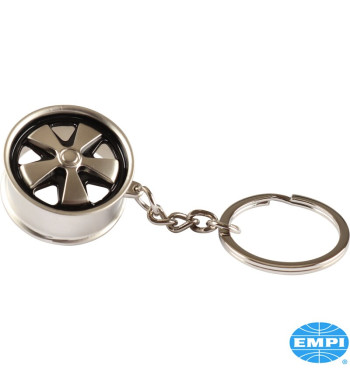 Fuchs wheel key chain, brushed