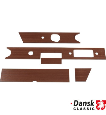Dashboard trim set, genuine 3-layer maghoni wood , 5 pieces. The wood is FSC certified