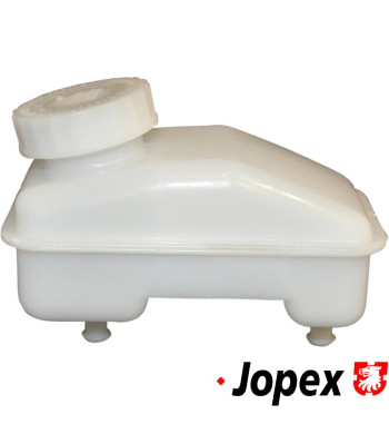 Brake fluid reservoir with clear cap