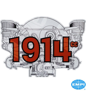 Sticker, engine 1914cc