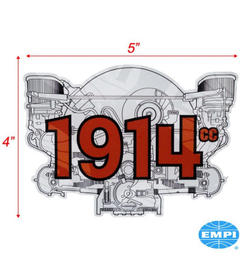Sticker, engine 1914cc