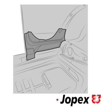 Repair piece, inner side panel behind door, left