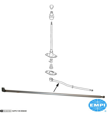 Gear shift axle, universal, overall length 1508 mm