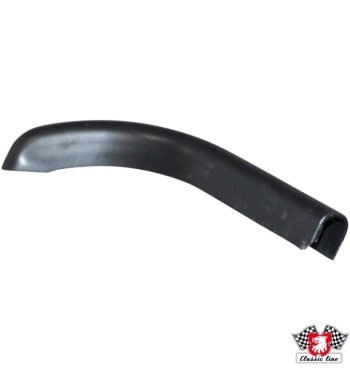 End cap for roof gutter, black plastic, right front, left rear