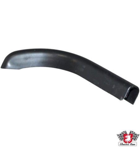 End cap for roof gutter, black plastic, right front, left rear