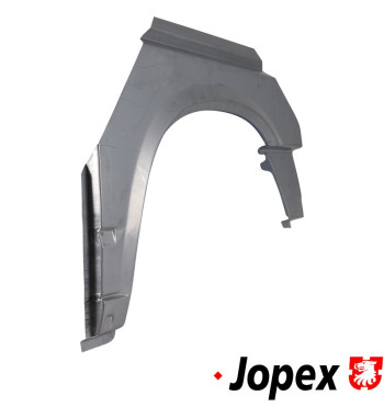 Wheel arch, rear, left. Fits short wheel base