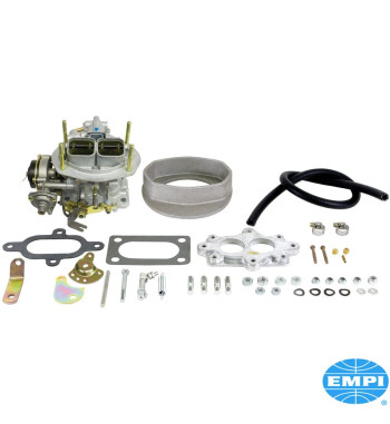 Deluxe progressive carburettor kit, Weber DFEV, with air filter adapter and jet package
