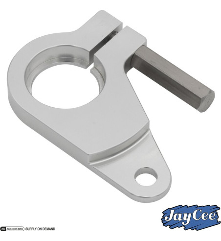 Clamp for distributor, VW Type 4, Billet style, aluminium, silver