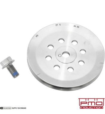 Pulley for crankshaft, Ø131 mm, titanium