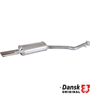 Exhaust rear, with one oval tail pipe