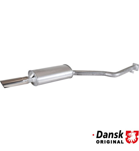 Exhaust rear, with one oval tail pipe