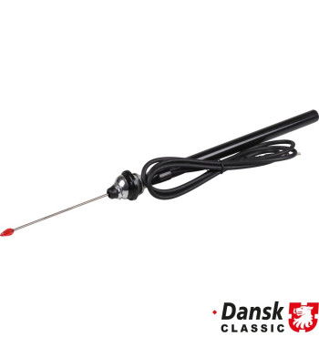 Antenna with red tip, telescopic, chrome