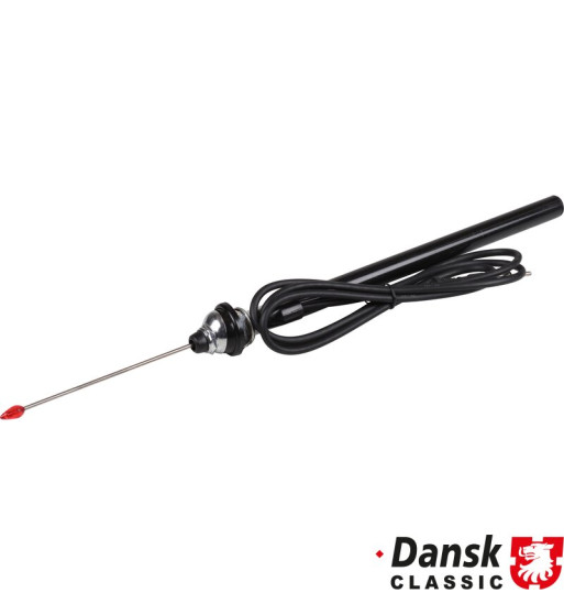 Antenna with red tip, telescopic, chrome Antenna with red tip, telescopic, chrome