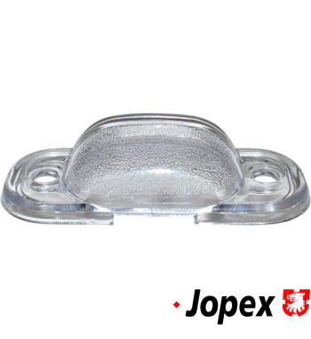 Lens for license plate light