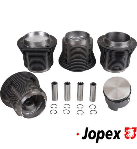 Piston and cylinder set, high silicon alloy pistons, 88 mm, 69 mm Stroke, 1679cc