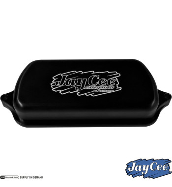 Valve cover set, Billet Style, aluminium, black, 2 pieces