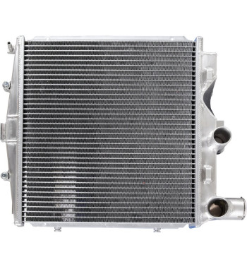Radiator, 340x366x42 mm, left. Made of aluminium and plastic