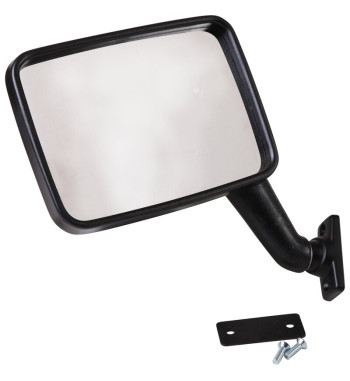 Door mirror, with E-mark, convex, black, right, Hagus, Germany