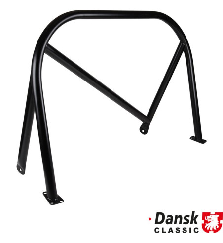 Roll bar, tube version, Ø40 mm, without mounting brackets. Made of steel with black paint