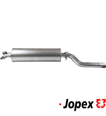Exhaust rear, with two tail pipes
