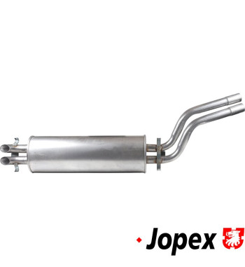 Exhaust rear, with two tail pipes