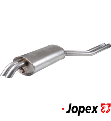 Exhaust rear, with two tail pipes