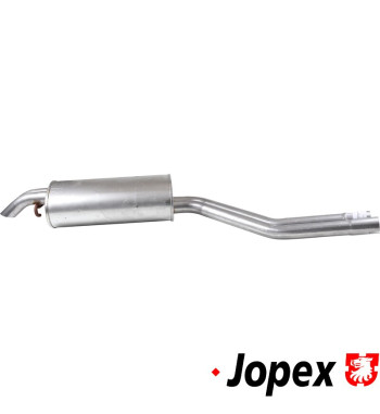 Exhaust rear, with two tail pipes