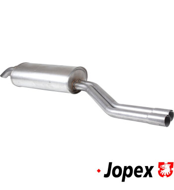 Exhaust rear, with two tail pipes
