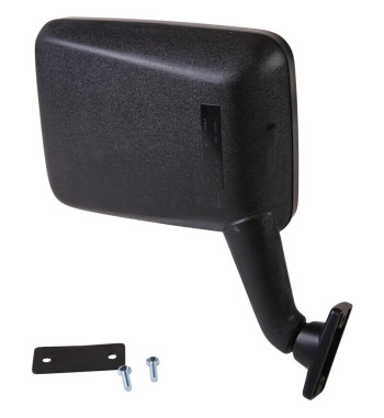 Door mirror, with E-mark, convex, black, left, Hagus, Germany