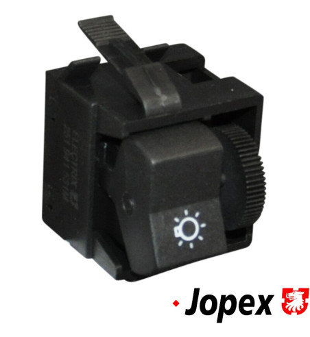 Switch for headlight with rheostat for dashboard lightning