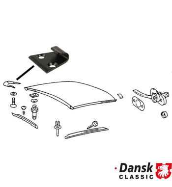 Latch for Targa hard top. 6 pcs. needed per hard top, black powder coated