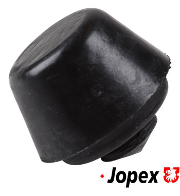 Rubber stop for radius arm