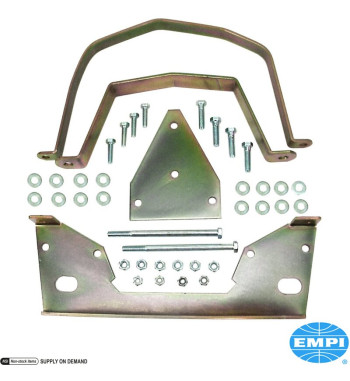 Transmission conversion strap set with hardware, Bus I.R.S. to Beetle I.R.S. Made of zinc plated steel