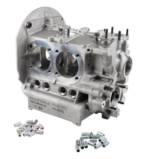New universal engine case, aluminium alloy, with 8 mm steel case savers. Includes oil pick up tube New universal engine case, aluminium alloy, with 8 mm steel case savers. Includes oil pick up tube