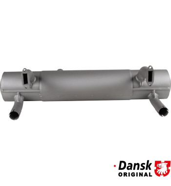 Exhaust rear, Sport, with one Ø62 mm tail pipe. Made of steel with grey heat resistant paint