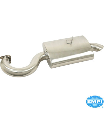 Exhaust rear, Phat Boy, with one tail pipe. Fits Empi No. 00-3699-0, 55-3699-0 and 00-3760-0. Made of stainless steel