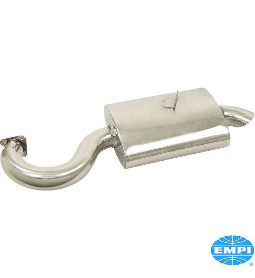 Exhaust rear, Phat Boy, with one tail pipe. Fits Empi No. 00-3699-0, 55-3699-0 and 00-3760-0. Made of stainless steel Exhaust rear, Phat Boy, with one tail pipe. Fits Empi No. 00-3699-0, 55-3699-0 and 00-3760-0. Made of stainless steel