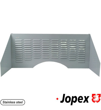 Stainless steel firewall cover, louvered, 3 pieces. Rear firewall and 2 side pieces. Easy to install
