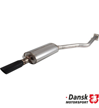 Exhaust rear, with oval 93x70 mm tail pipe. Made of stainless steel, with black painted tail pipe. Without TÜV/EEC approval