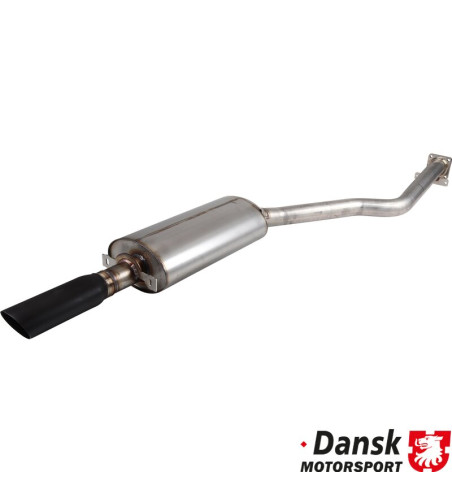Exhaust rear, with oval 93x70 mm tail pipe. Made of stainless steel, with black painted tail pipe. Without TÜV/EEC approval