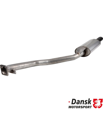 Exhaust rear, with oval 93x70 mm tail pipe. Made of stainless steel, with black painted tail pipe. Without TÜV/EEC approval