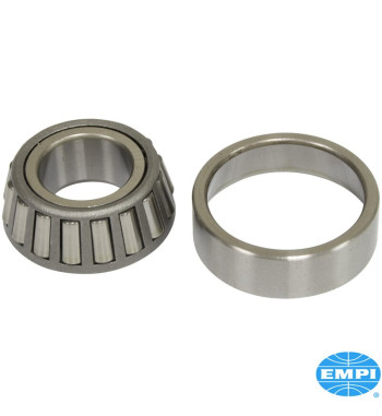 King pin conversion wheel bearing, front, outer. Allows you to install ball joint brake discs onto king pin spindles