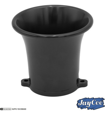 Velocity stack, Billet style aluminium, black anodized, 3 1/4. Fits Weber IDA and Empi EPC carburettors
