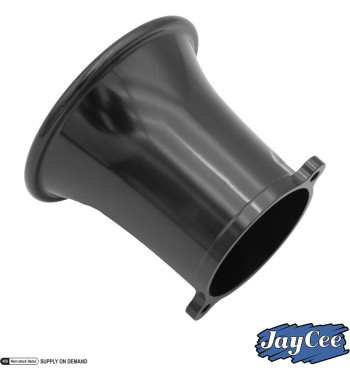 Velocity stack, Billet style aluminium, black anodized, 3 1/4. Fits Weber IDA and Empi EPC carburettors